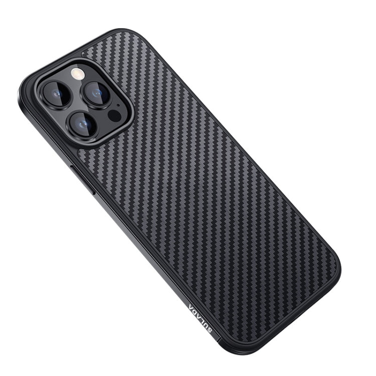 Custodia in metallo antiurto strutturato in fibra di carbonio SULADA + custodia in TPU, For iPhone 14, For iPhone 14 Plus, For iPhone 14 Pro, For iPhone 14 Pro Max