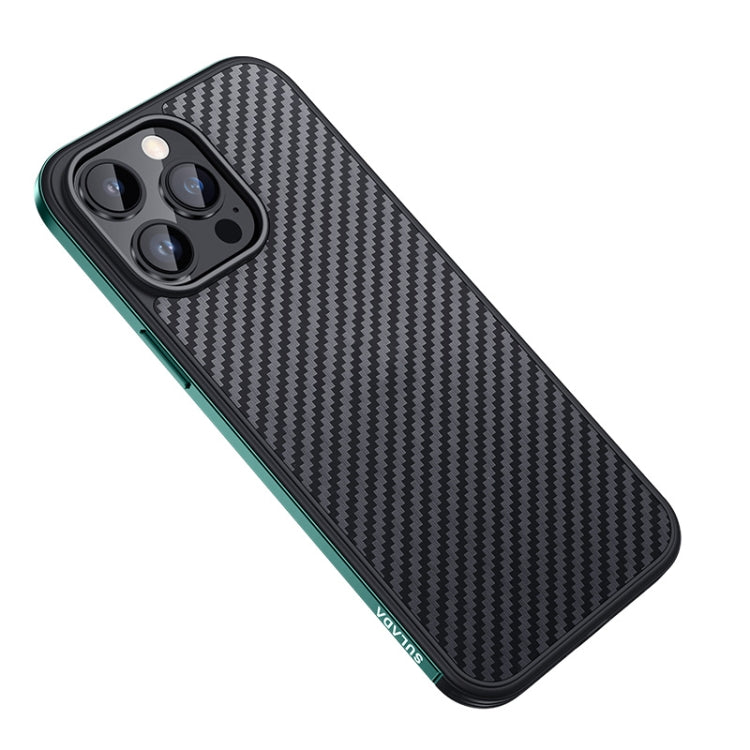 Custodia in metallo antiurto strutturato in fibra di carbonio SULADA + custodia in TPU, For iPhone 14, For iPhone 14 Plus, For iPhone 14 Pro, For iPhone 14 Pro Max