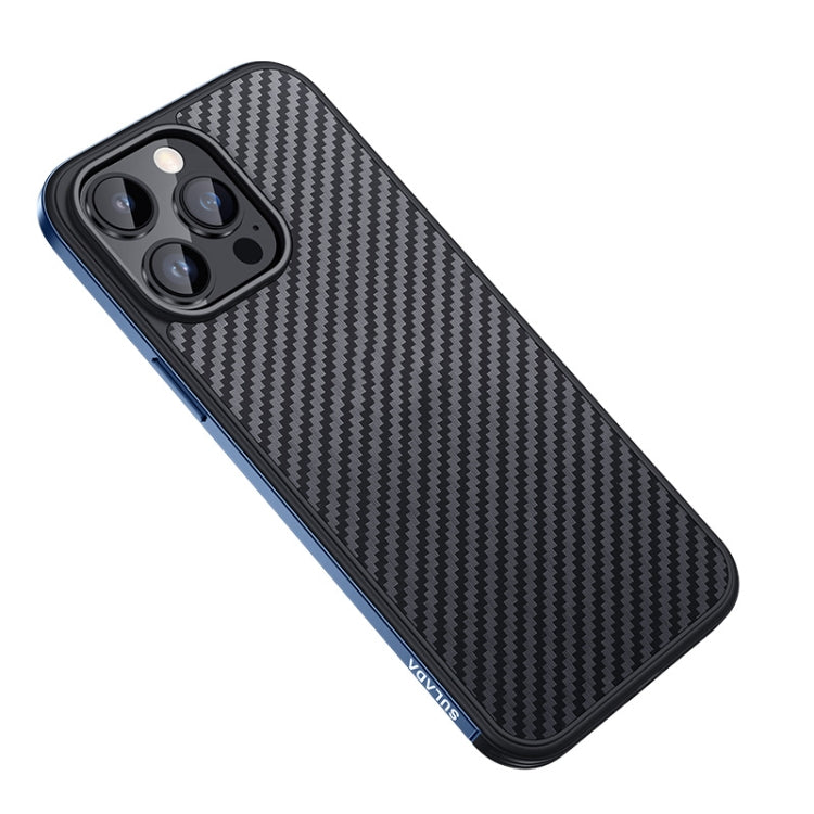 Custodia in metallo antiurto strutturato in fibra di carbonio SULADA + custodia in TPU, For iPhone 14, For iPhone 14 Plus, For iPhone 14 Pro, For iPhone 14 Pro Max