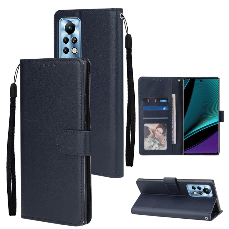 Custodia in pelle flip orizzontale multifunzionale con tre slot per schede, For Infinix Note 11s, For Infinix Note 11 Pro, For Infinix Note 10 Pro