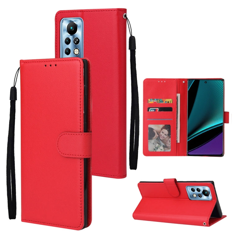 Custodia in pelle flip orizzontale multifunzionale con tre slot per schede, For Infinix Note 11s, For Infinix Note 11 Pro, For Infinix Note 10 Pro