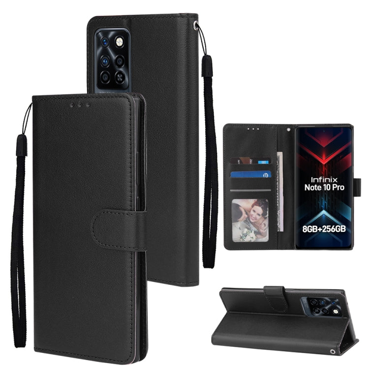 Custodia in pelle flip orizzontale multifunzionale con tre slot per schede, For Infinix Note 11s, For Infinix Note 11 Pro, For Infinix Note 10 Pro