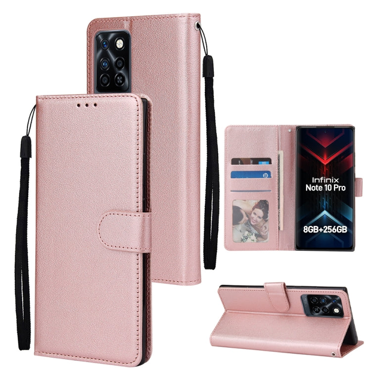 Custodia in pelle flip orizzontale multifunzionale con tre slot per schede, For Infinix Note 11s, For Infinix Note 11 Pro, For Infinix Note 10 Pro