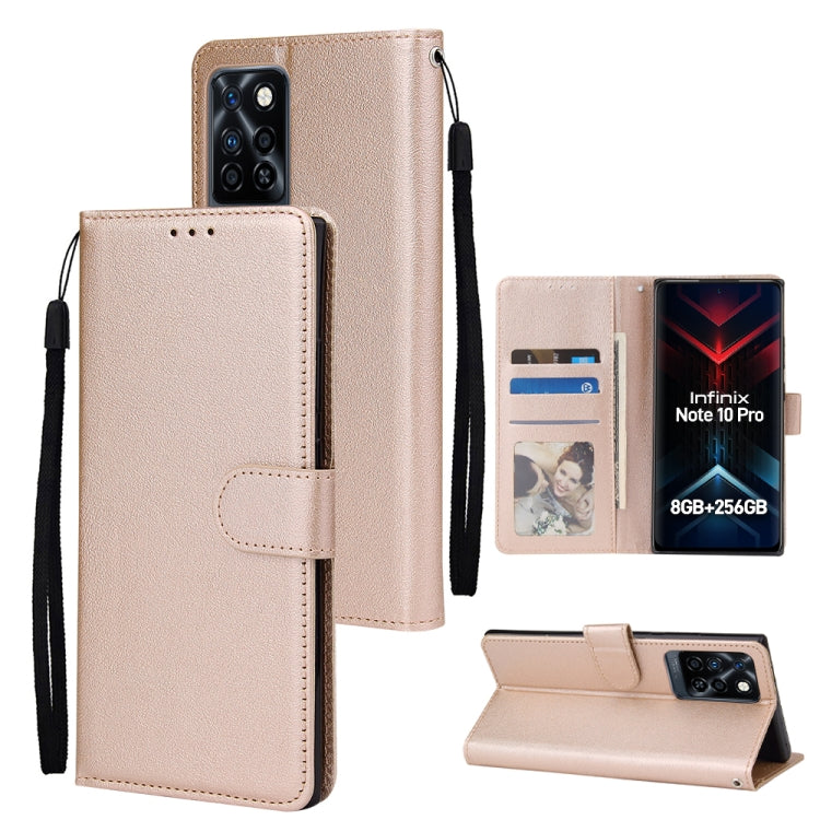 Custodia in pelle flip orizzontale multifunzionale con tre slot per schede, For Infinix Note 11s, For Infinix Note 11 Pro, For Infinix Note 10 Pro