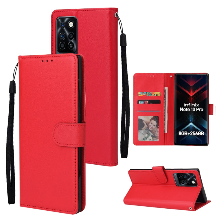 Custodia in pelle flip orizzontale multifunzionale con tre slot per schede, For Infinix Note 11s, For Infinix Note 11 Pro, For Infinix Note 10 Pro