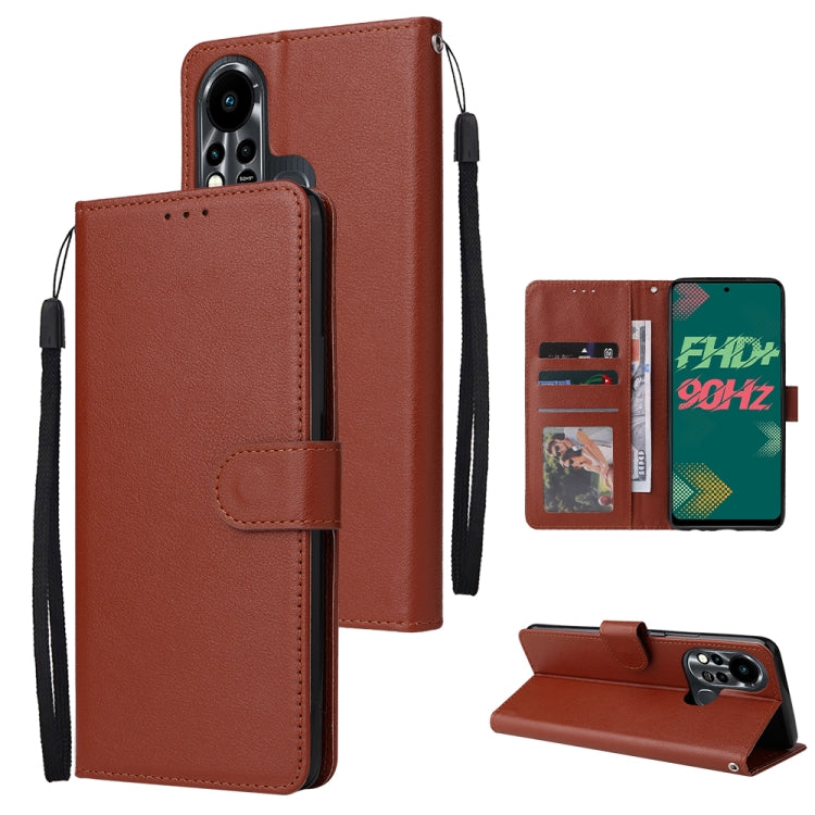 Custodia in pelle flip orizzontale multifunzionale con tre slot per schede, For Infinix Hot 11s, For Infinix Hot 10, For Infinix Hot 10s