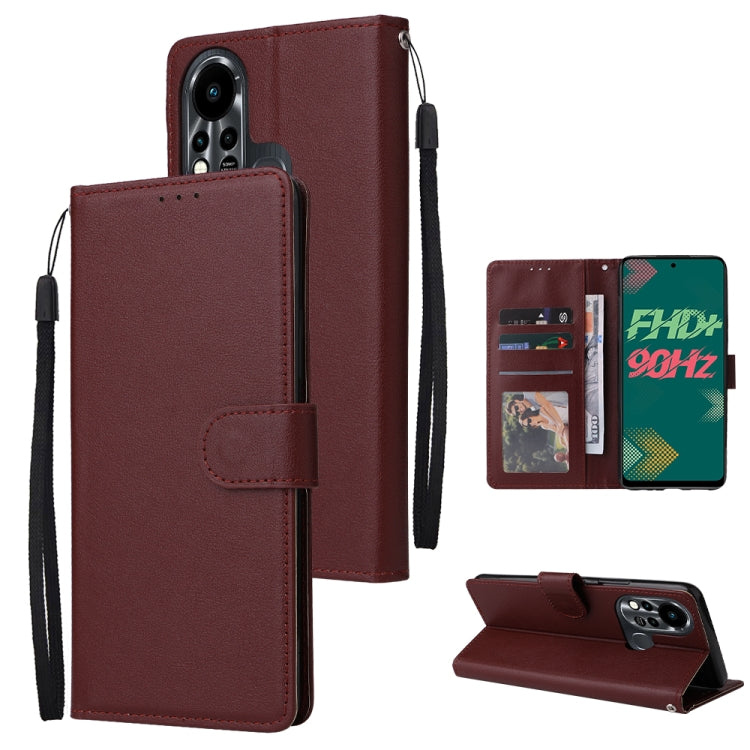 Custodia in pelle flip orizzontale multifunzionale con tre slot per schede, For Infinix Hot 11s, For Infinix Hot 10, For Infinix Hot 10s
