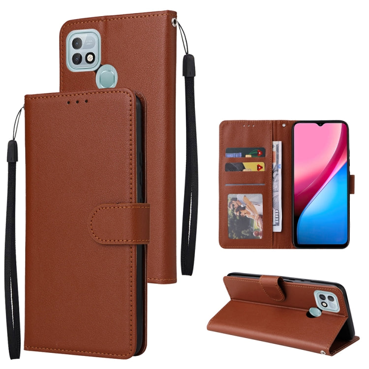 Custodia in pelle flip orizzontale multifunzionale con tre slot per schede, For Infinix Hot 10i, For Infinix Hot 9 Play, For Infinix Smart 5