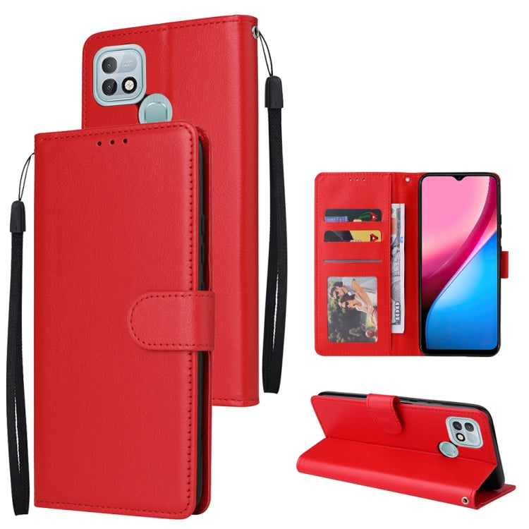 Custodia in pelle flip orizzontale multifunzionale con tre slot per schede, For Infinix Hot 10i, For Infinix Hot 9 Play, For Infinix Smart 5