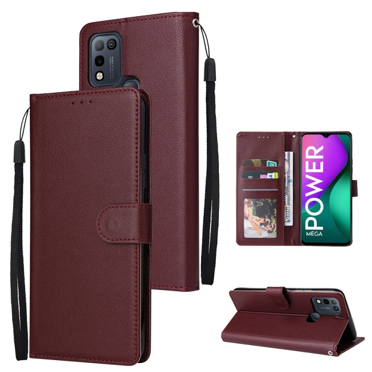 Custodia in pelle flip orizzontale multifunzionale con tre slot per schede, For Infinix Hot 10i, For Infinix Hot 9 Play, For Infinix Smart 5