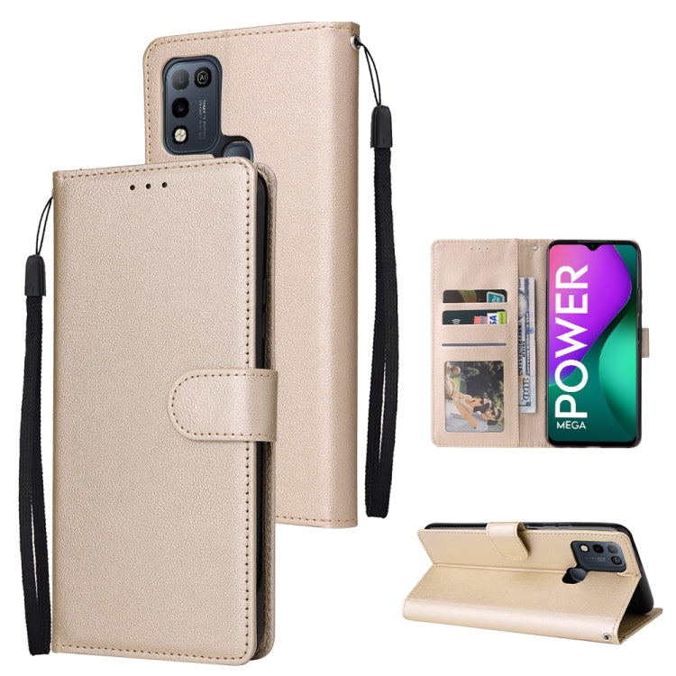 Custodia in pelle flip orizzontale multifunzionale con tre slot per schede, For Infinix Hot 10i, For Infinix Hot 9 Play, For Infinix Smart 5