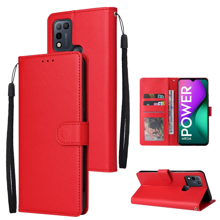 Custodia in pelle flip orizzontale multifunzionale con tre slot per schede, For Infinix Hot 10i, For Infinix Hot 9 Play, For Infinix Smart 5