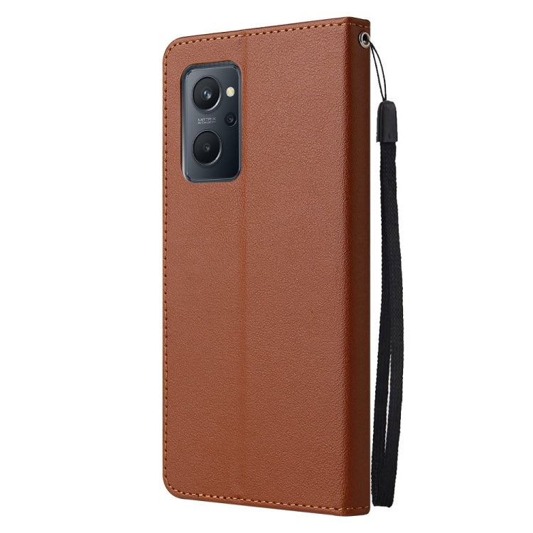 Custodia in pelle flip orizzontale multifunzionale con tre slot per schede, For Realme 9i, For Realme 8i, For Realme C21Y / C25Y