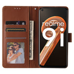 Custodia in pelle flip orizzontale multifunzionale con tre slot per schede, For Realme 9i, For Realme 8i, For Realme C21Y / C25Y