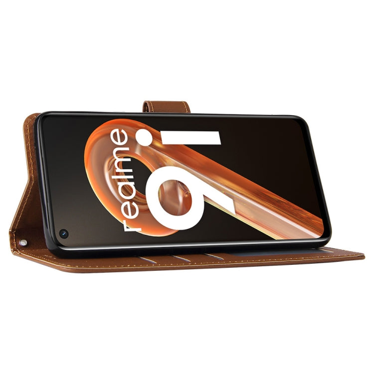 Custodia in pelle flip orizzontale multifunzionale con tre slot per schede, For Realme 9i, For Realme 8i, For Realme C21Y / C25Y