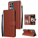 Custodia in pelle flip orizzontale multifunzionale con tre slot per schede, For Realme 9i, For Realme 8i, For Realme C21Y / C25Y