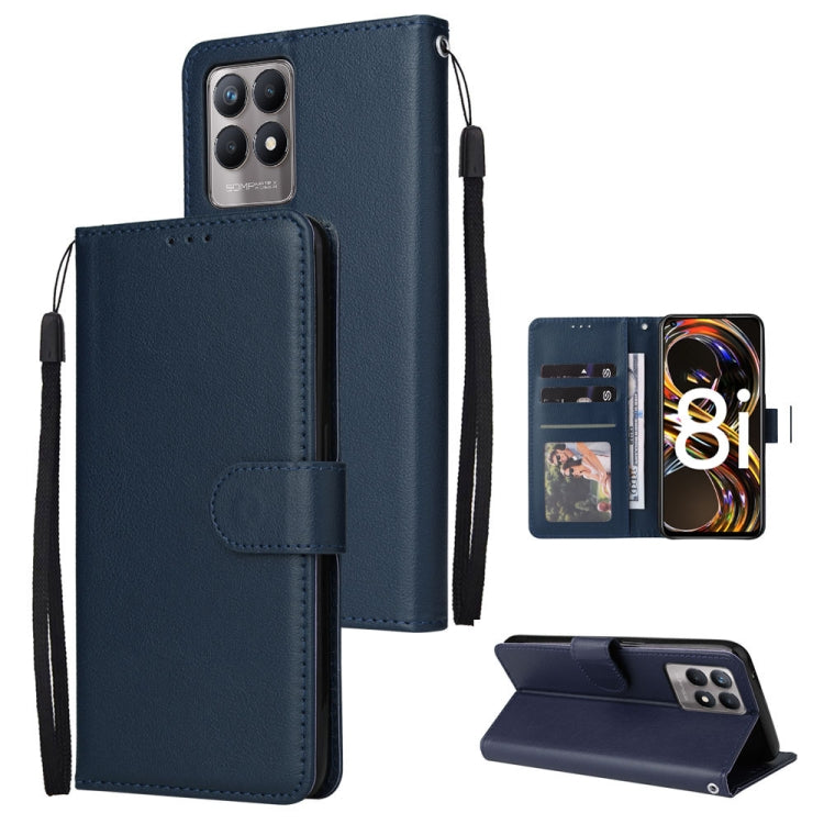 Custodia in pelle flip orizzontale multifunzionale con tre slot per schede, For Realme 9i, For Realme 8i, For Realme C21Y / C25Y