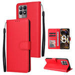 Custodia in pelle flip orizzontale multifunzionale con tre slot per schede, For Realme 9i, For Realme 8i, For Realme C21Y / C25Y