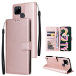 Custodia in pelle flip orizzontale multifunzionale con tre slot per schede, For Realme 9i, For Realme 8i, For Realme C21Y / C25Y