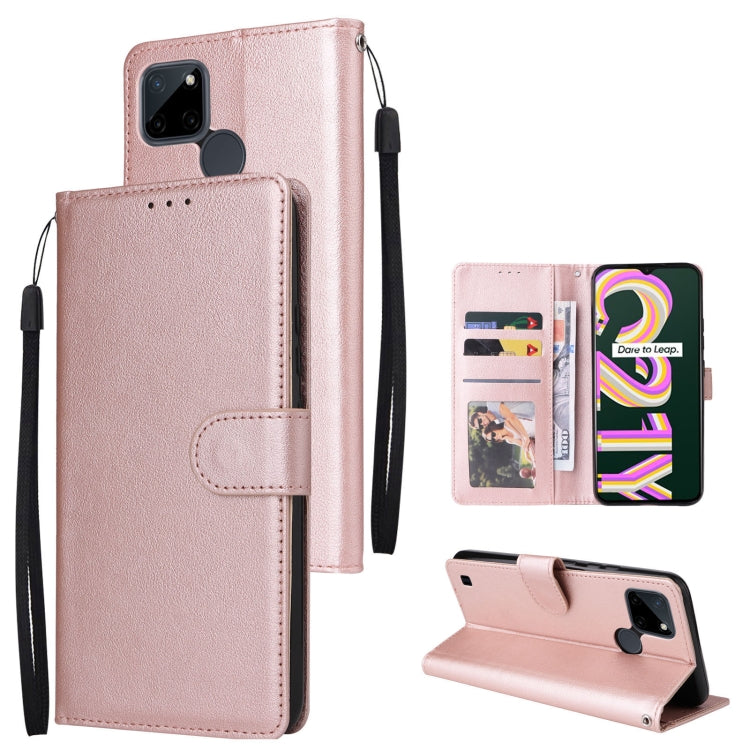 Custodia in pelle flip orizzontale multifunzionale con tre slot per schede, For Realme 9i, For Realme 8i, For Realme C21Y / C25Y