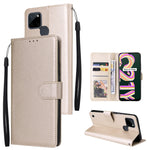 Custodia in pelle flip orizzontale multifunzionale con tre slot per schede, For Realme 9i, For Realme 8i, For Realme C21Y / C25Y