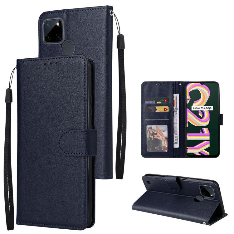 Custodia in pelle flip orizzontale multifunzionale con tre slot per schede, For Realme 9i, For Realme 8i, For Realme C21Y / C25Y