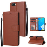 Custodia in pelle flip orizzontale multifunzionale con tre slot per schede, For Realme C2, For OPPO A15 / A15s / A35, For OPPO A5 / A3s / A12e / C1