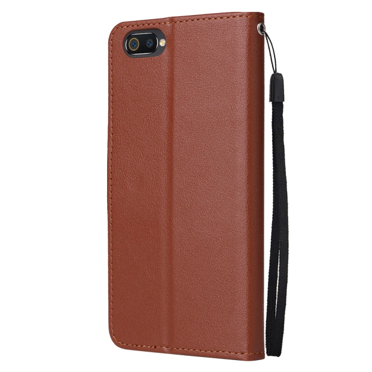 Custodia in pelle flip orizzontale multifunzionale con tre slot per schede, For Realme C2, For OPPO A15 / A15s / A35, For OPPO A5 / A3s / A12e / C1