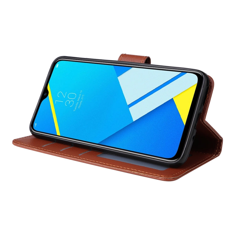 Custodia in pelle flip orizzontale multifunzionale con tre slot per schede, For Realme C2, For OPPO A15 / A15s / A35, For OPPO A5 / A3s / A12e / C1