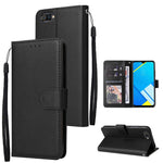 Custodia in pelle flip orizzontale multifunzionale con tre slot per schede, For Realme C2, For OPPO A15 / A15s / A35, For OPPO A5 / A3s / A12e / C1