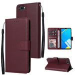 Custodia in pelle flip orizzontale multifunzionale con tre slot per schede, For Realme C2, For OPPO A15 / A15s / A35, For OPPO A5 / A3s / A12e / C1