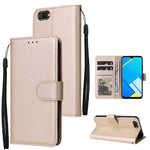 Custodia in pelle flip orizzontale multifunzionale con tre slot per schede, For Realme C2, For OPPO A15 / A15s / A35, For OPPO A5 / A3s / A12e / C1