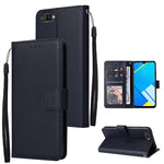 Custodia in pelle flip orizzontale multifunzionale con tre slot per schede, For Realme C2, For OPPO A15 / A15s / A35, For OPPO A5 / A3s / A12e / C1