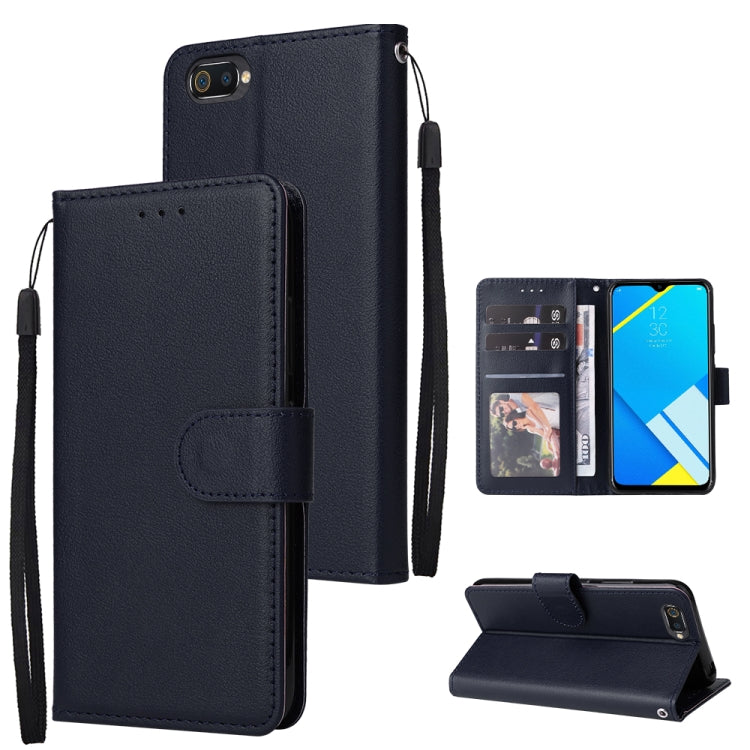 Custodia in pelle flip orizzontale multifunzionale con tre slot per schede, For Realme C2, For OPPO A15 / A15s / A35, For OPPO A5 / A3s / A12e / C1