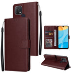 Custodia in pelle flip orizzontale multifunzionale con tre slot per schede, For Realme C2, For OPPO A15 / A15s / A35, For OPPO A5 / A3s / A12e / C1