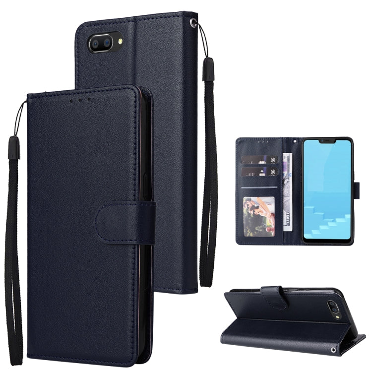 Custodia in pelle flip orizzontale multifunzionale con tre slot per schede, For Realme C2, For OPPO A15 / A15s / A35, For OPPO A5 / A3s / A12e / C1