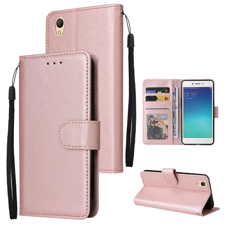 Custodia in pelle flip orizzontale multifunzionale con tre slot per schede, For OPPO A37, For vivo Y31, For vivo Y91C / Y1s