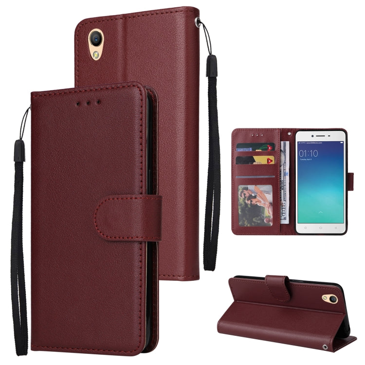 Custodia in pelle flip orizzontale multifunzionale con tre slot per schede, For OPPO A37, For vivo Y31, For vivo Y91C / Y1s