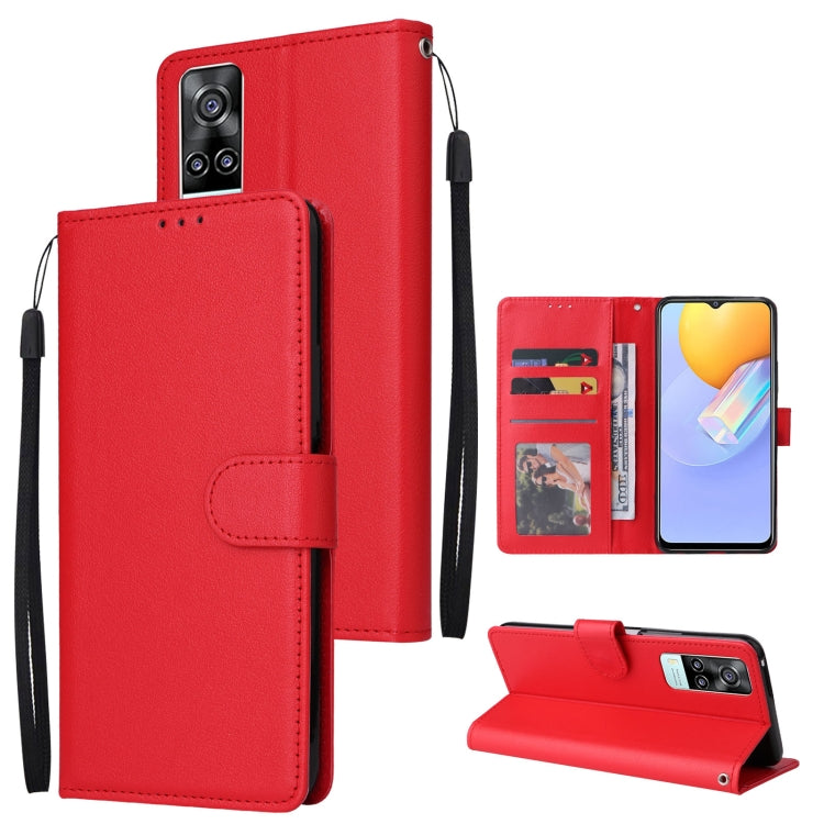 Custodia in pelle flip orizzontale multifunzionale con tre slot per schede, For OPPO A37, For vivo Y31, For vivo Y91C / Y1s