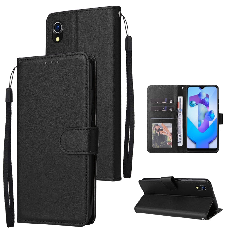 Custodia in pelle flip orizzontale multifunzionale con tre slot per schede, For OPPO A37, For vivo Y31, For vivo Y91C / Y1s