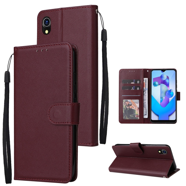Custodia in pelle flip orizzontale multifunzionale con tre slot per schede, For OPPO A37, For vivo Y31, For vivo Y91C / Y1s