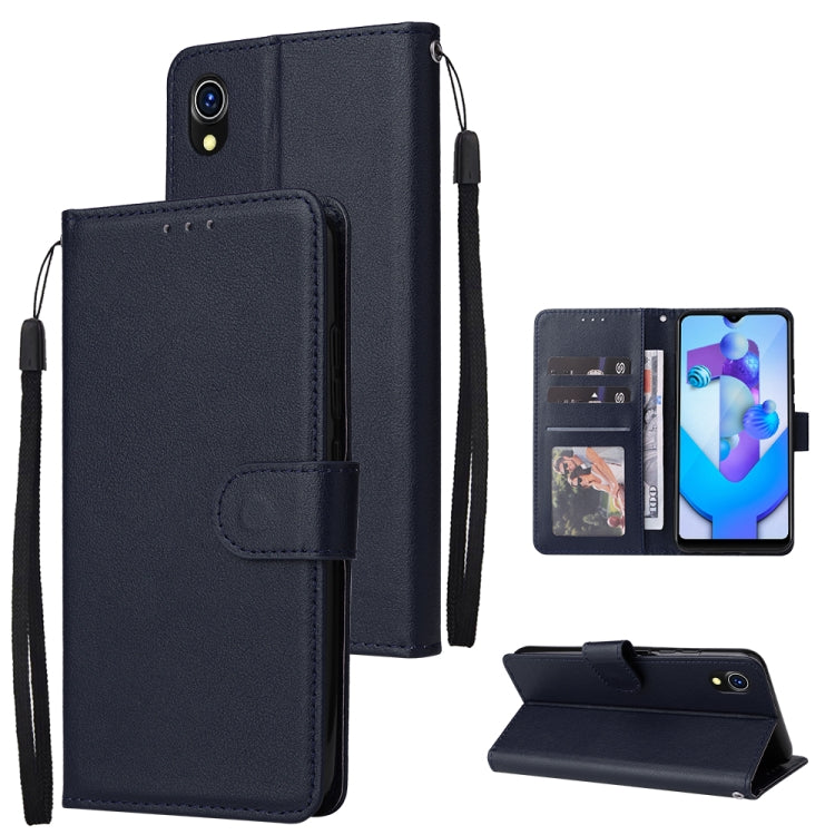 Custodia in pelle flip orizzontale multifunzionale con tre slot per schede, For OPPO A37, For vivo Y31, For vivo Y91C / Y1s