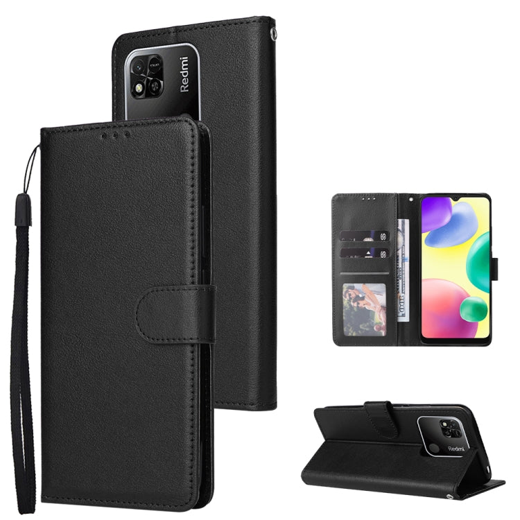 Custodia in pelle flip orizzontale multifunzionale con tre slot per schede, For vivo Y53, For Xiaomi Redmi 10C