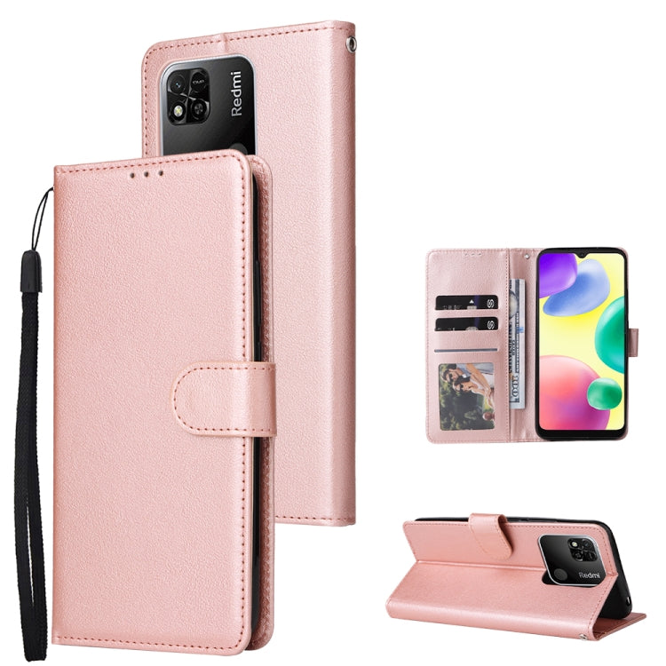 Custodia in pelle flip orizzontale multifunzionale con tre slot per schede, For vivo Y53, For Xiaomi Redmi 10C