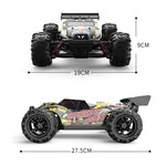 9307E Auto ad alta velocità a 4 ruote motrici telecomandata in scala 1:18, 9307E(Black Yellow)