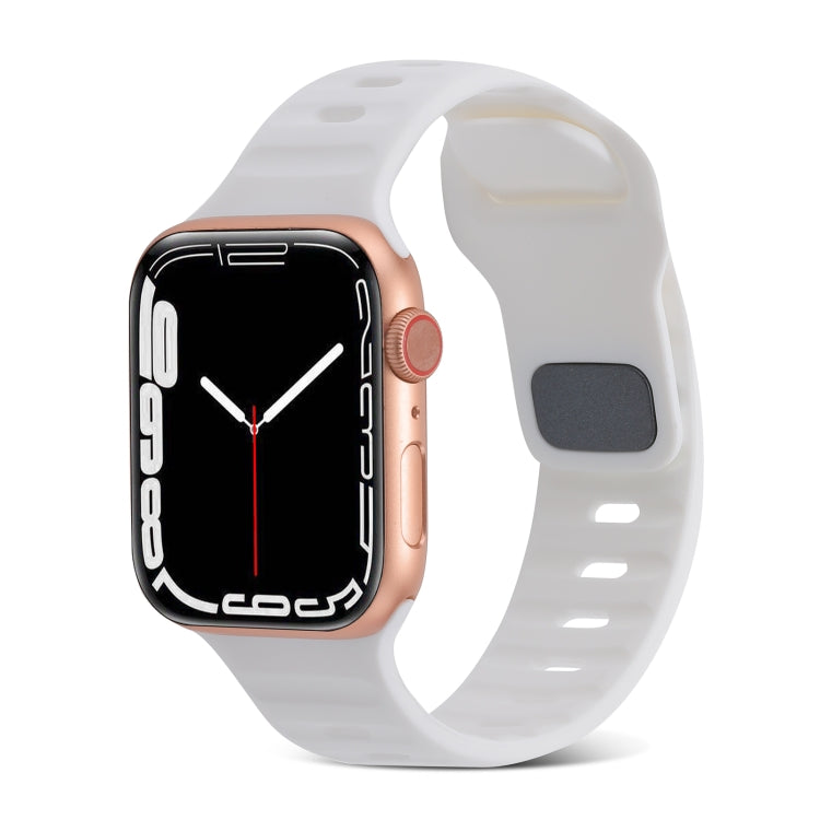 Cinturino sportivo in silicone, For Apple Watch Ultra 49mm / Series 8&7 45mm / SE 2&6&SE&5&4 44mm / 3&2&1 42mm, For Apple Watch Series 8&7 41mm / SE 2&6&SE&5&4 40mm / 3&2&1 38mm