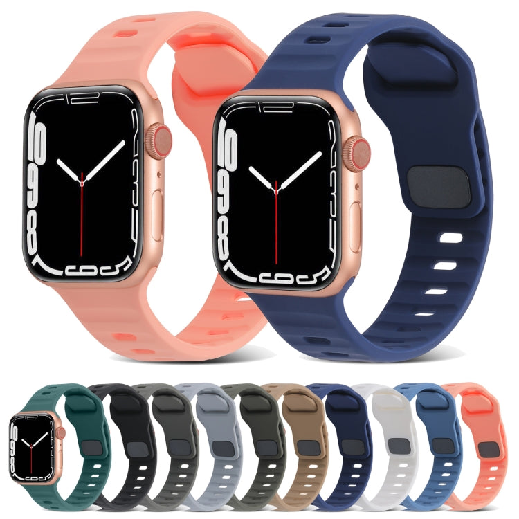 Cinturino sportivo in silicone, For Apple Watch Ultra 49mm / Series 8&7 45mm / SE 2&6&SE&5&4 44mm / 3&2&1 42mm, For Apple Watch Series 8&7 41mm / SE 2&6&SE&5&4 40mm / 3&2&1 38mm