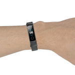 Per Huawei Honor Band 4 (CRS-B19) / Honor Band 5 (CRS-B19S) Cinturino da polso in acciaio con tre perline, For Honor Band 4