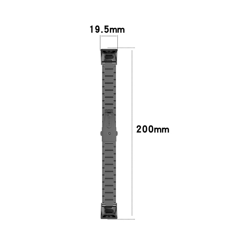 Per Huawei Honor Band 4 (CRS-B19) / Honor Band 5 (CRS-B19S) Cinturino da polso in acciaio con tre perline, For Honor Band 4