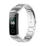 Per Huawei Honor Band 4 (CRS-B19) / Honor Band 5 (CRS-B19S) Cinturino da polso in acciaio con tre perline, For Honor Band 4